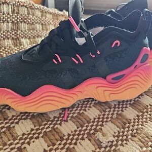 Adidas Trae Young Black and Pink Basketball Sneakers